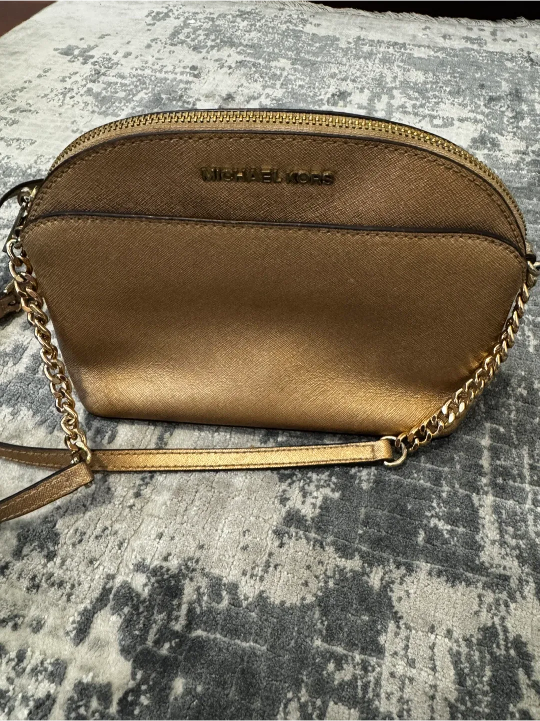 Michael Kors Gold Crossbody Bag thumbnail