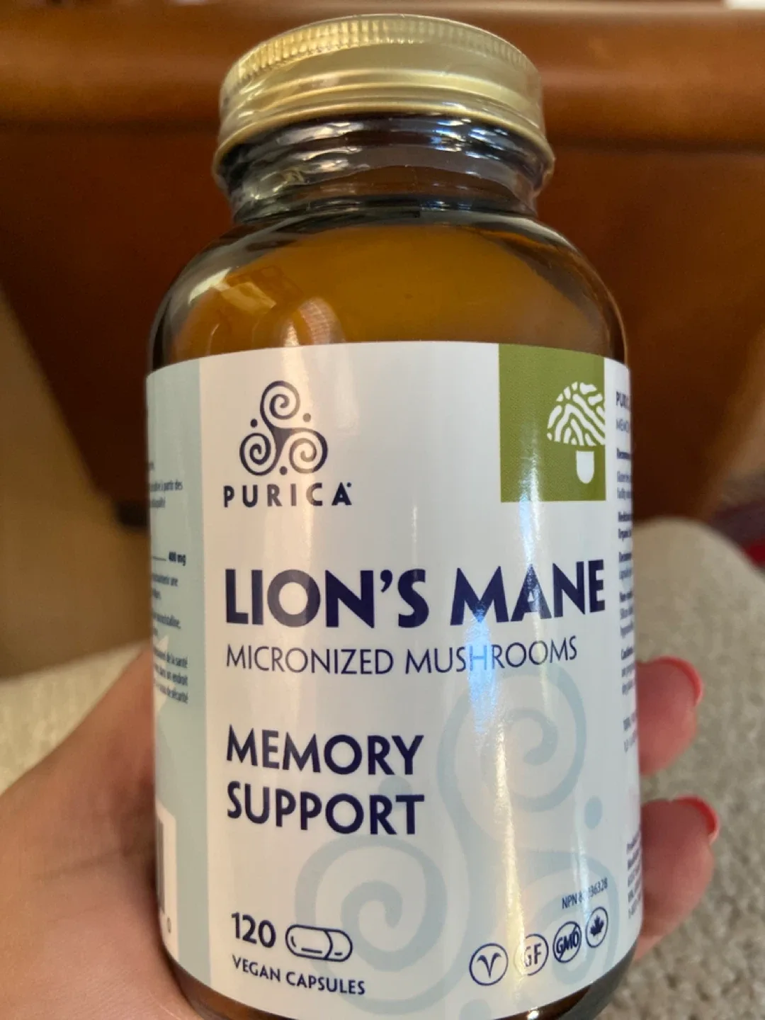 Purica Lion's Mane Memory Support - 120 Capsules thumbnail