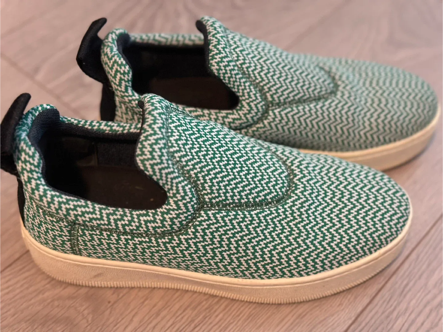 Celine Green & White Slip-On Sneakers thumbnail