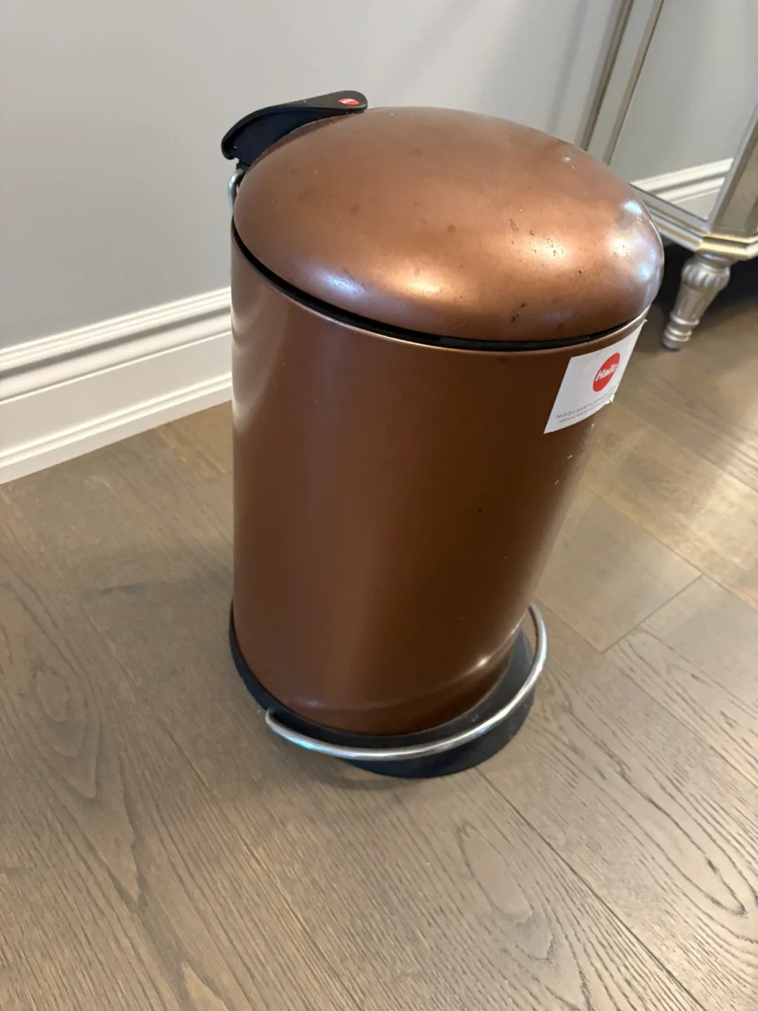 Hailo bronze garbage can VGUC retail $145 from Germany image indicator(2)