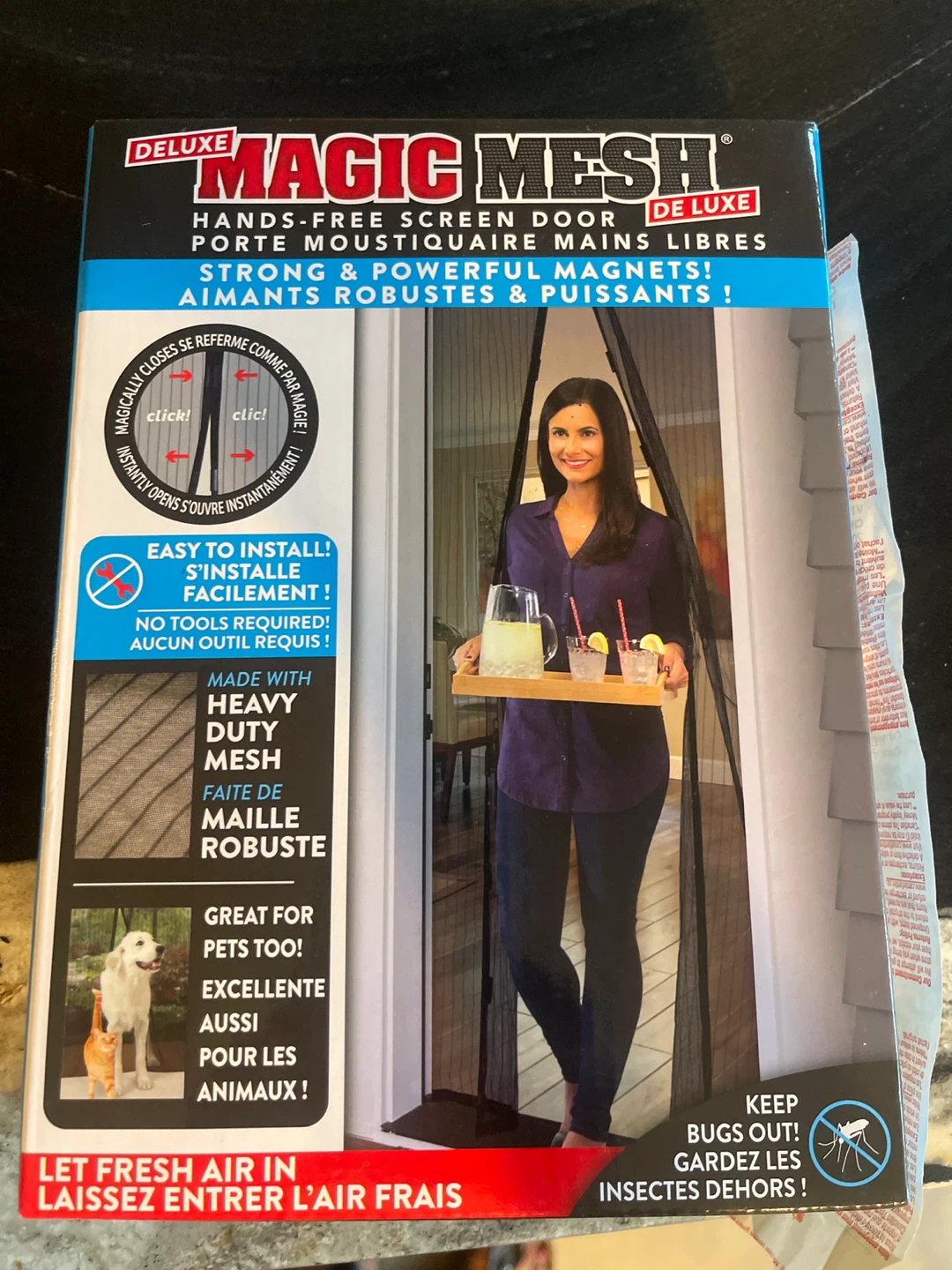 Deluxe Magic Mesh Hands-Free Screen Door