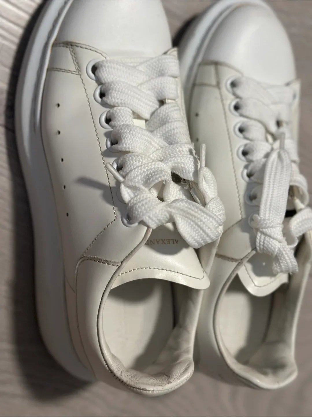 Alexander McQueen White Oversized Sneakers - Size 36 thumbnail