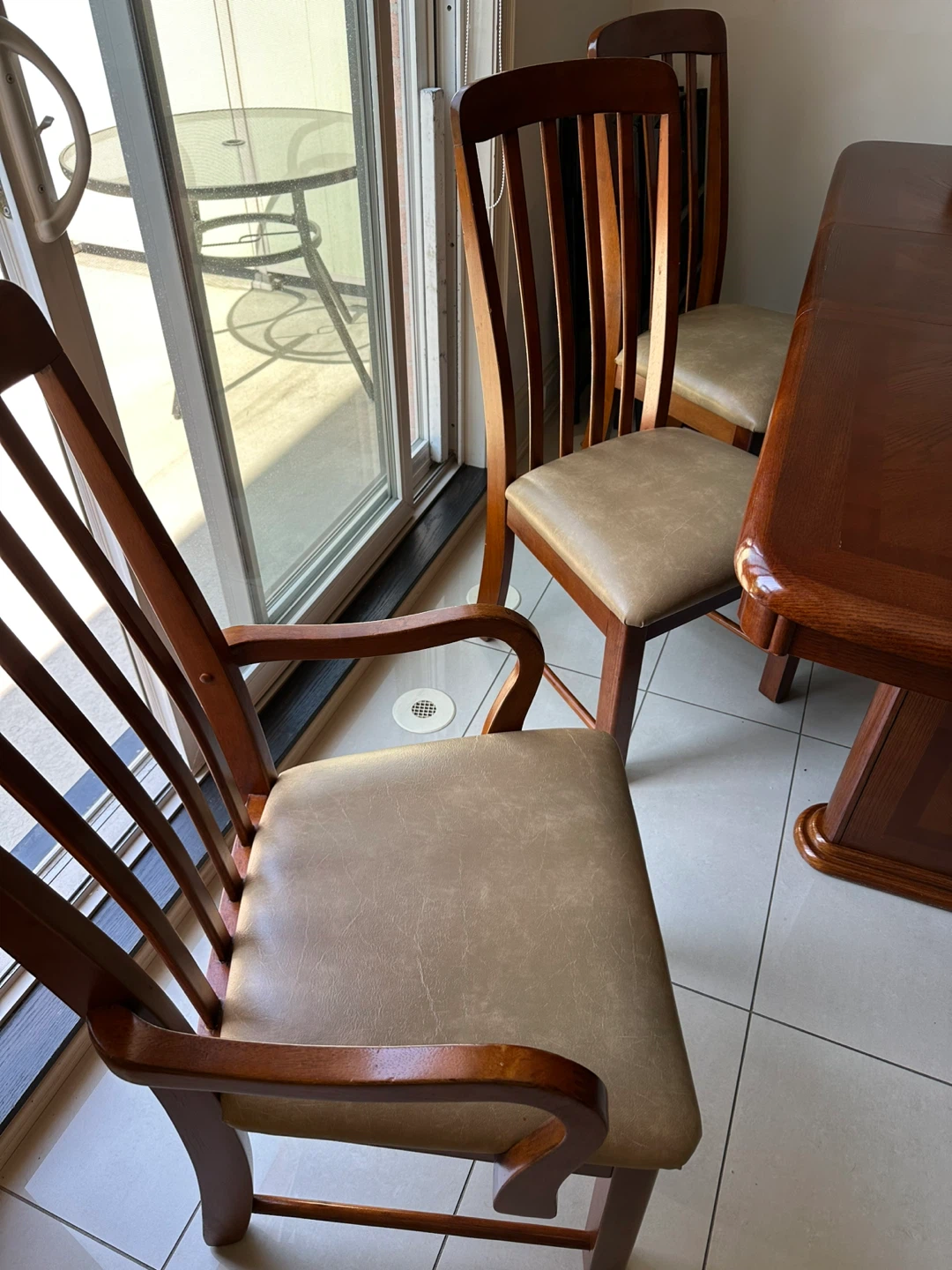 Solid Wood Extendable Dining Table with 6 Chairs - photo 3