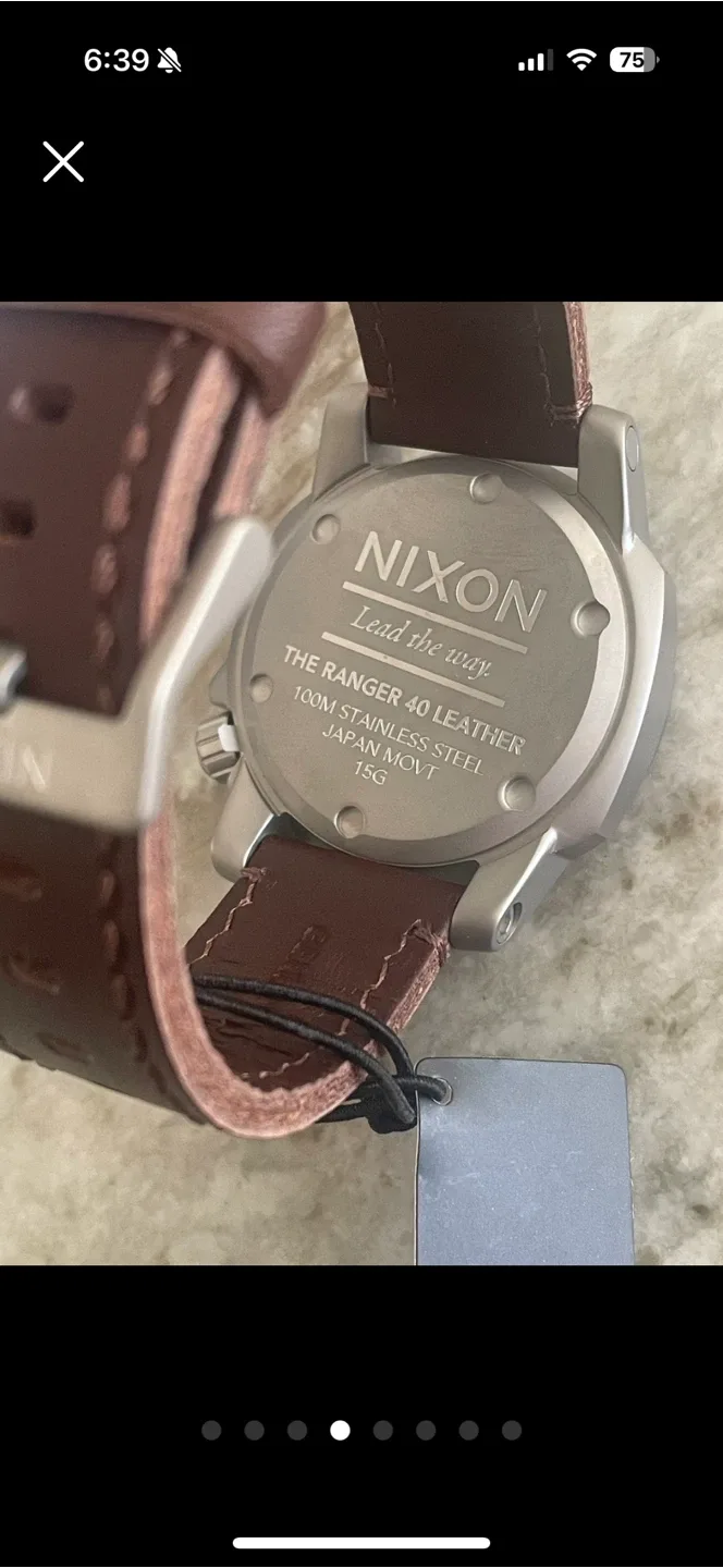 Nixon Ranger 40 Leather Watch - Black/Brown image indicator(4)