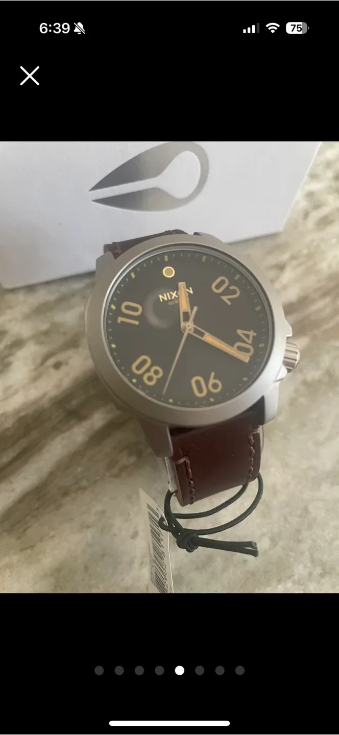 Nixon Ranger 40 Leather Watch - Black/Brown image indicator(5)