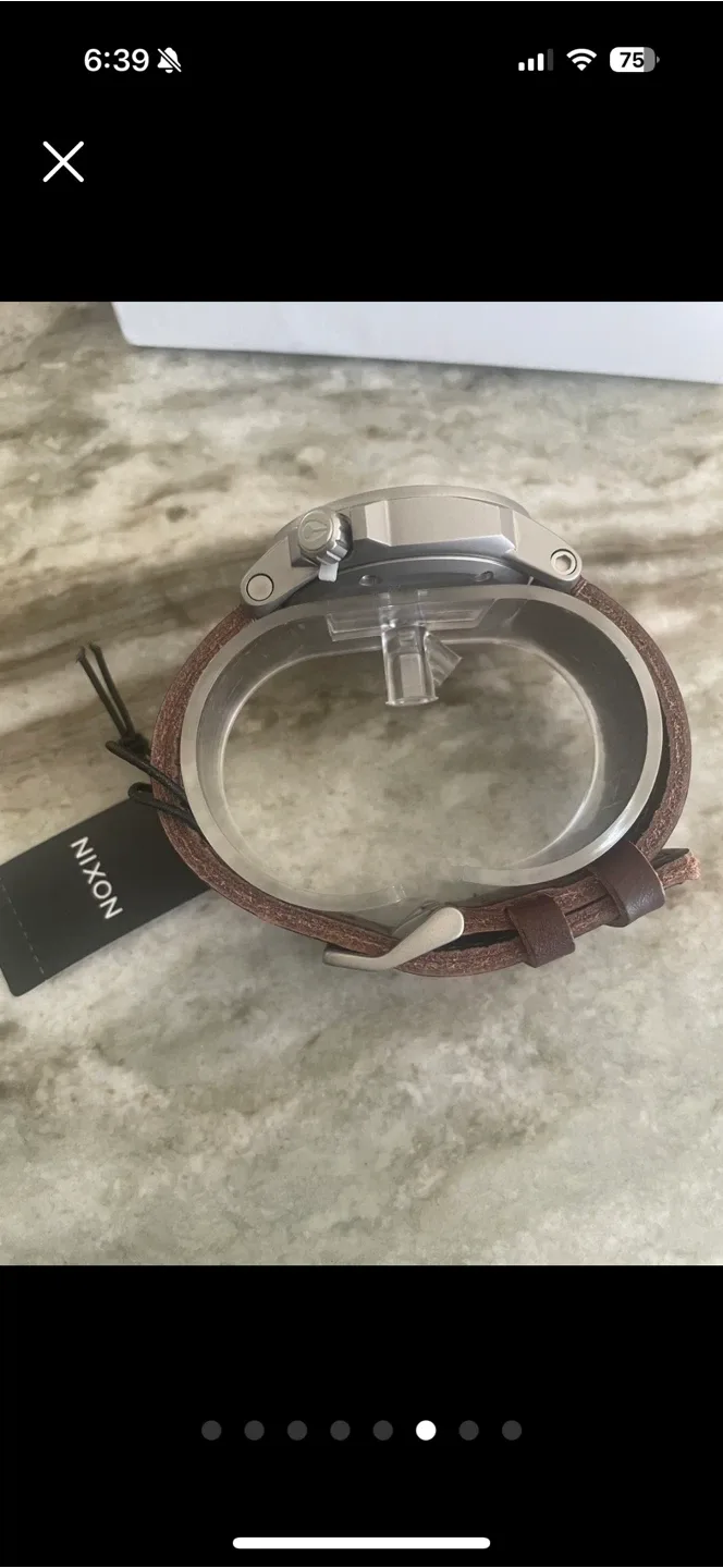 Nixon Ranger 40 Leather Watch - Black/Brown image indicator(6)