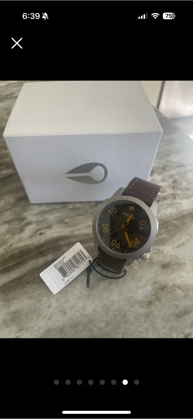 Nixon Ranger 40 Leather Watch - Black/Brown image indicator(7)