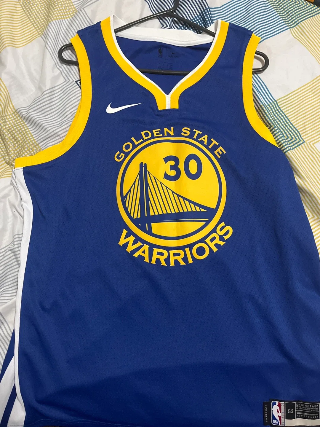 Nike Golden State Warriors Curry Jersey, Size 52 thumbnail