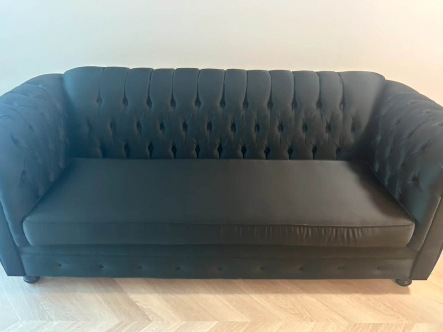 Black Chesterfield Style Sofa