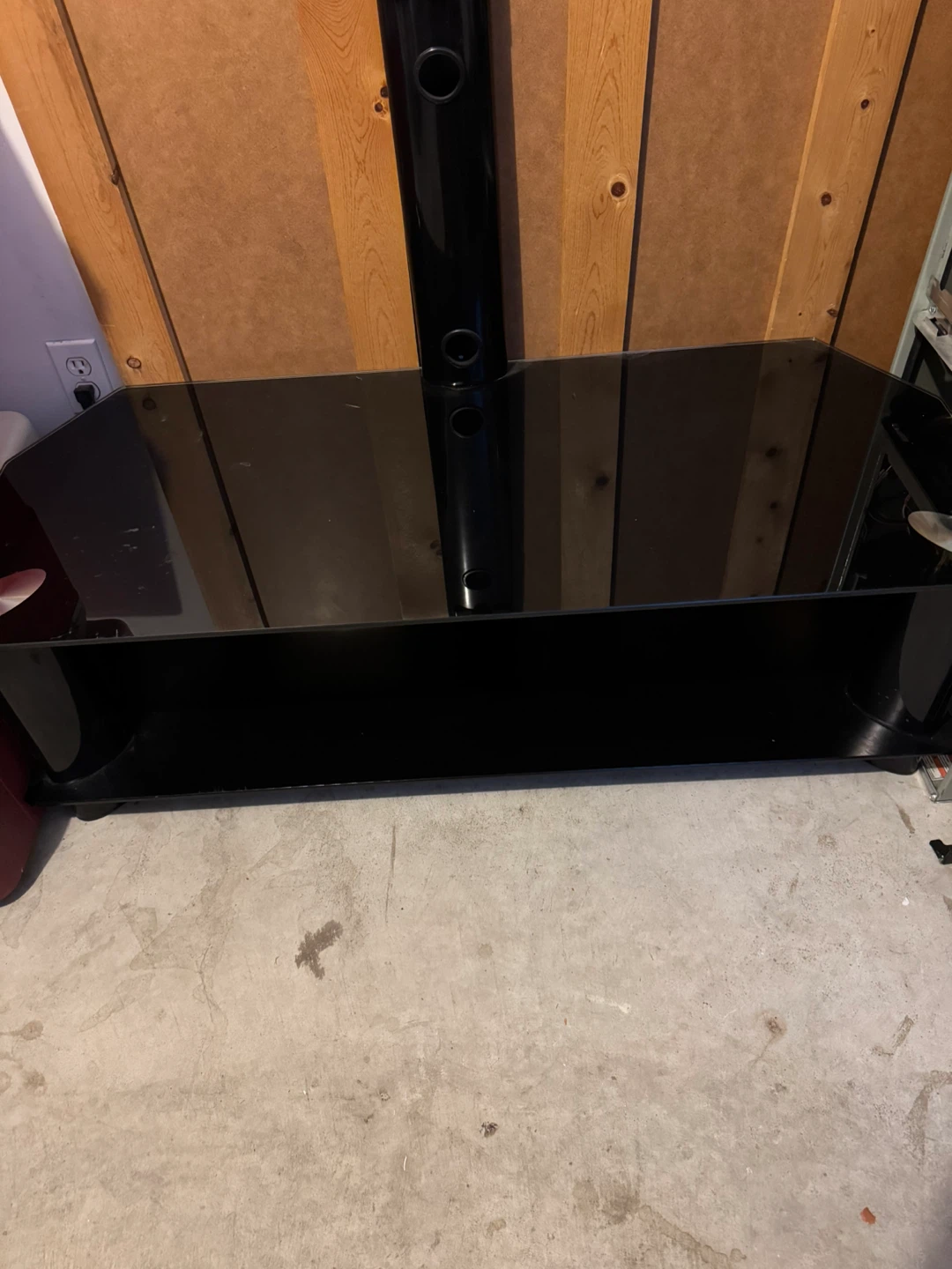 Black Glass TV Stand