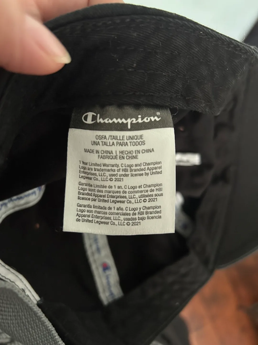 Champion Black youth Hat - OSFA🥕 image indicator(3)