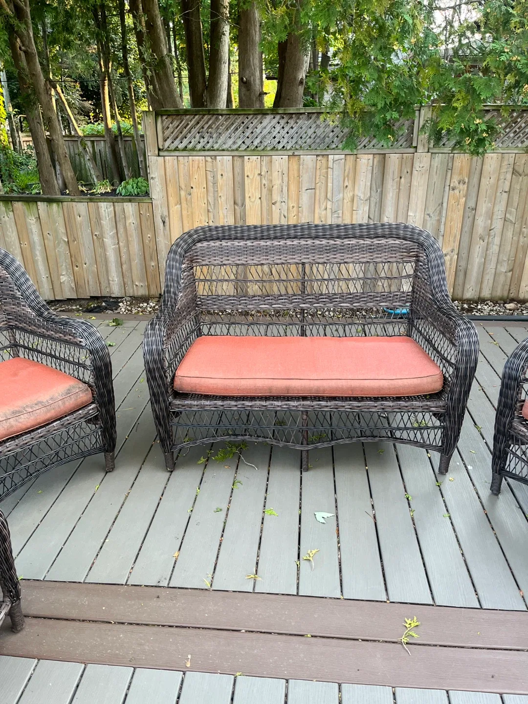 Wicker Patio Set - Loveseat, Chairs & Ottoman image indicator(4)