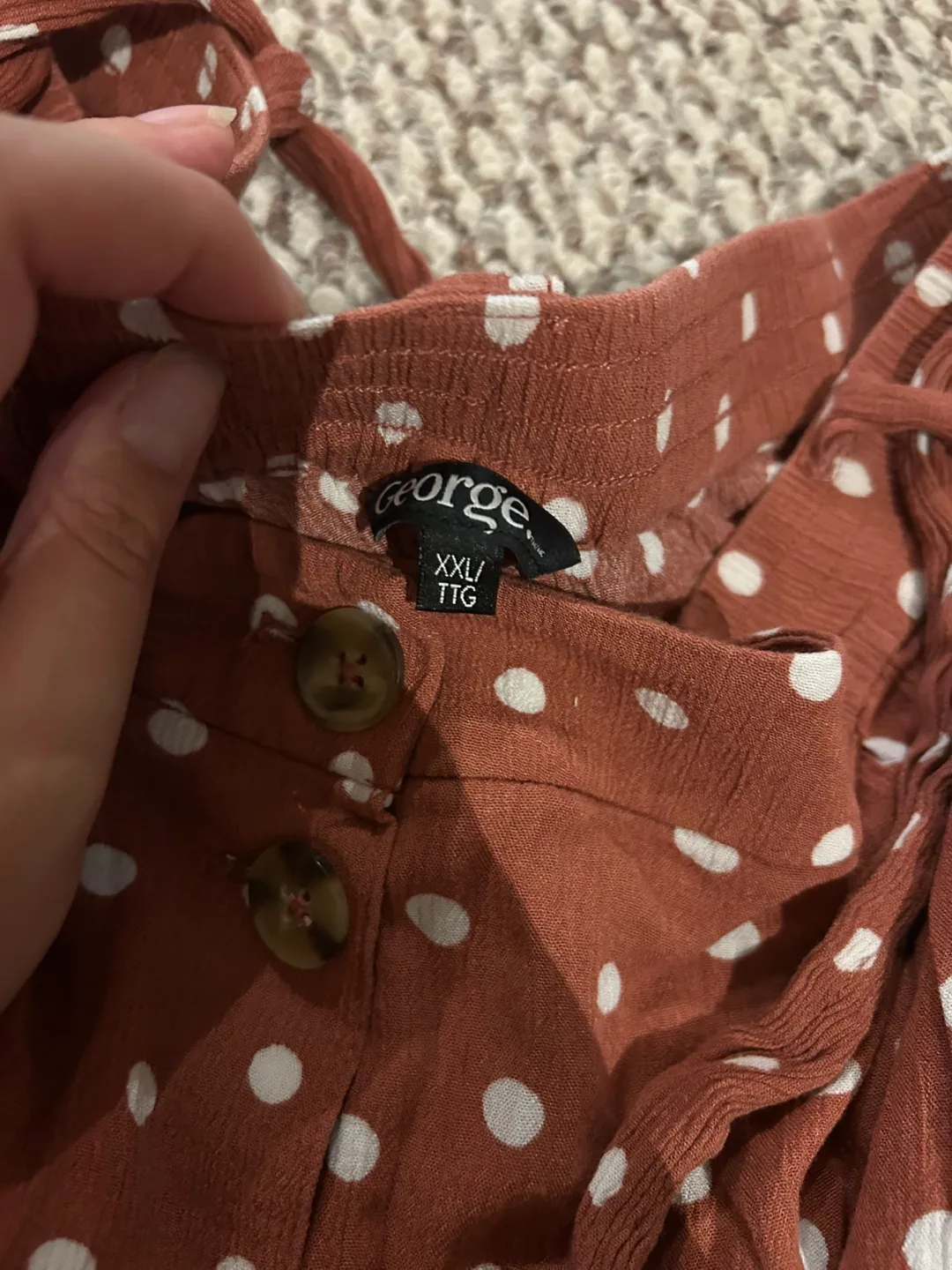 George XXL Rusty Red Polka Dot Skirt image indicator(2)