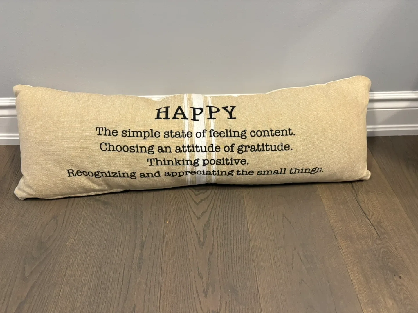 Mud pie brand beige gratitude lumbar pillow 34” NWT ret $125 image indicator(2)