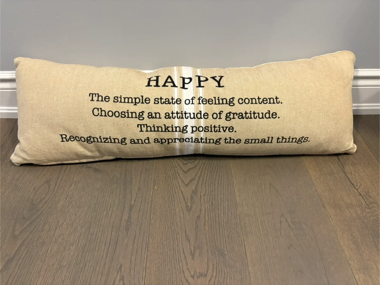 Mud pie brand beige gratitude lumbar pillow 34” NWT ret $125 image indicator(3)