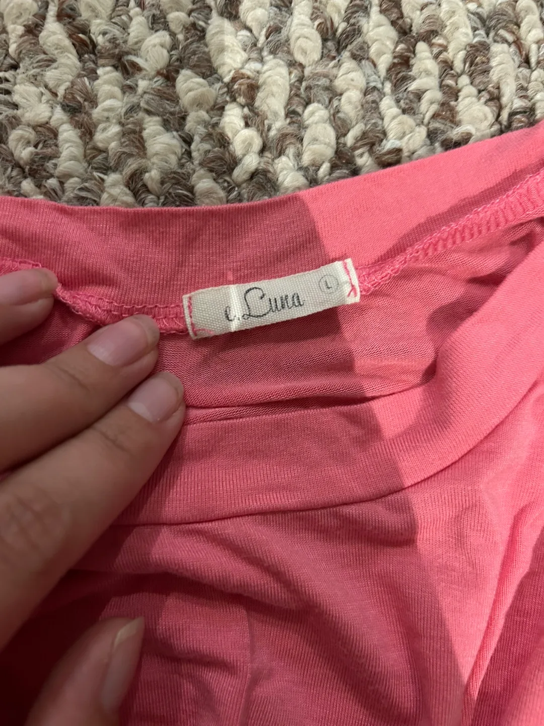 E Luna Pink Twist Front Top - Size L image indicator(2)