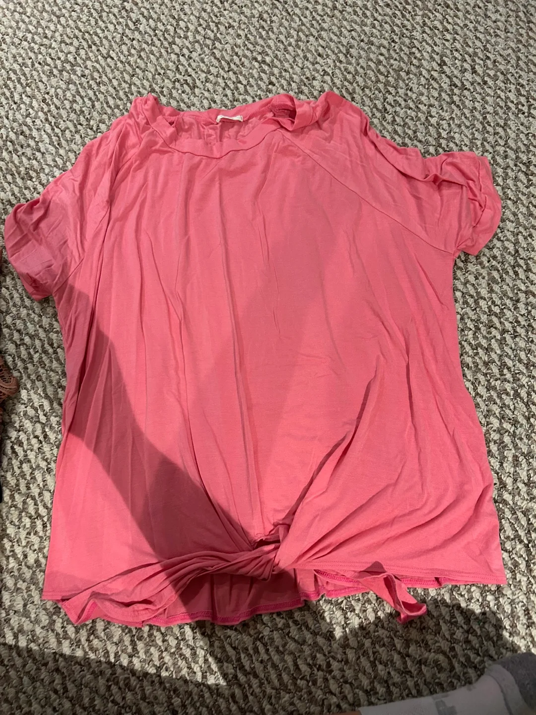 E Luna Pink Twist Front Top - Size L thumbnail