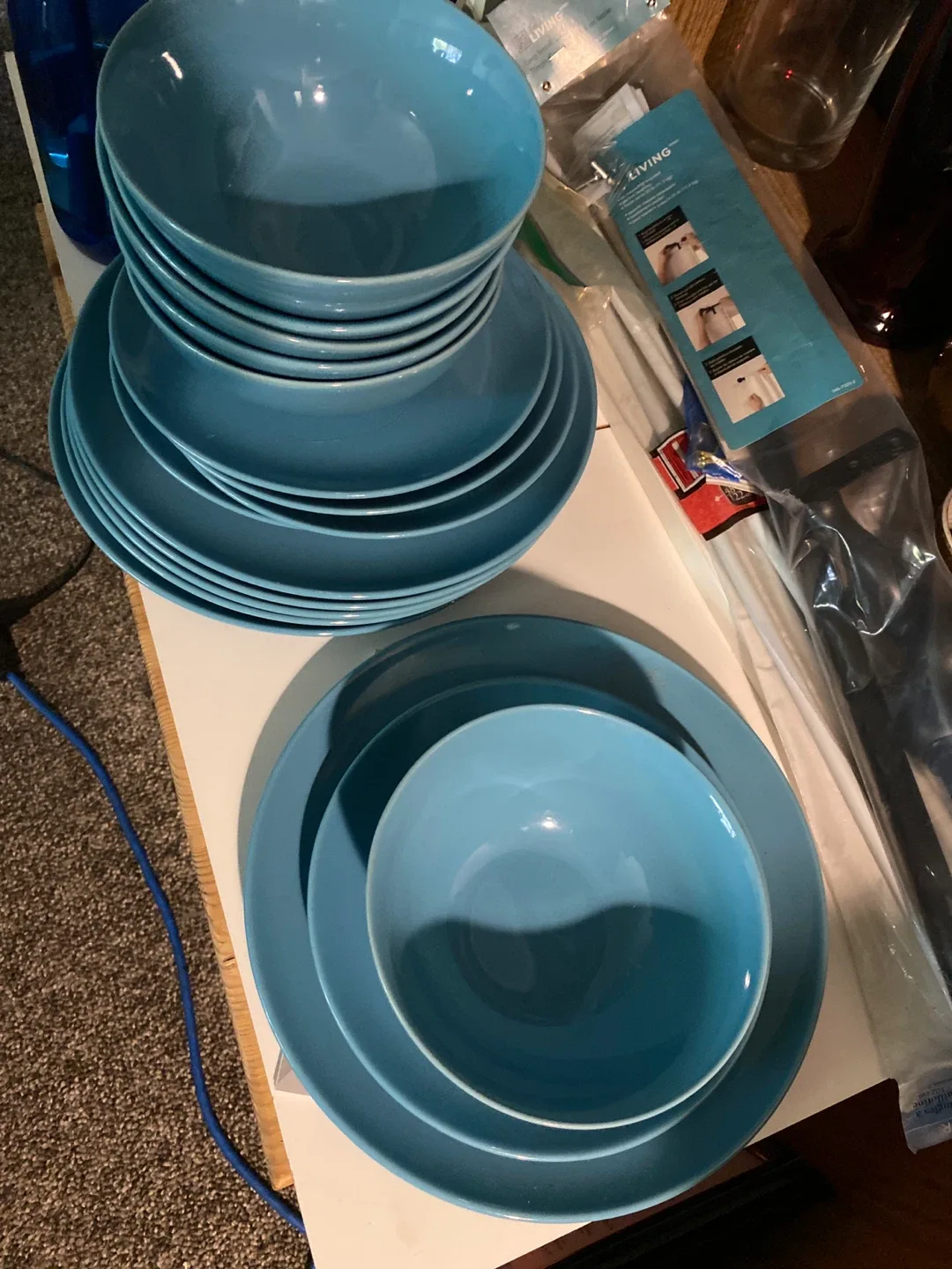 IKEA Aqua Blue Dinnerware Set thumbnail