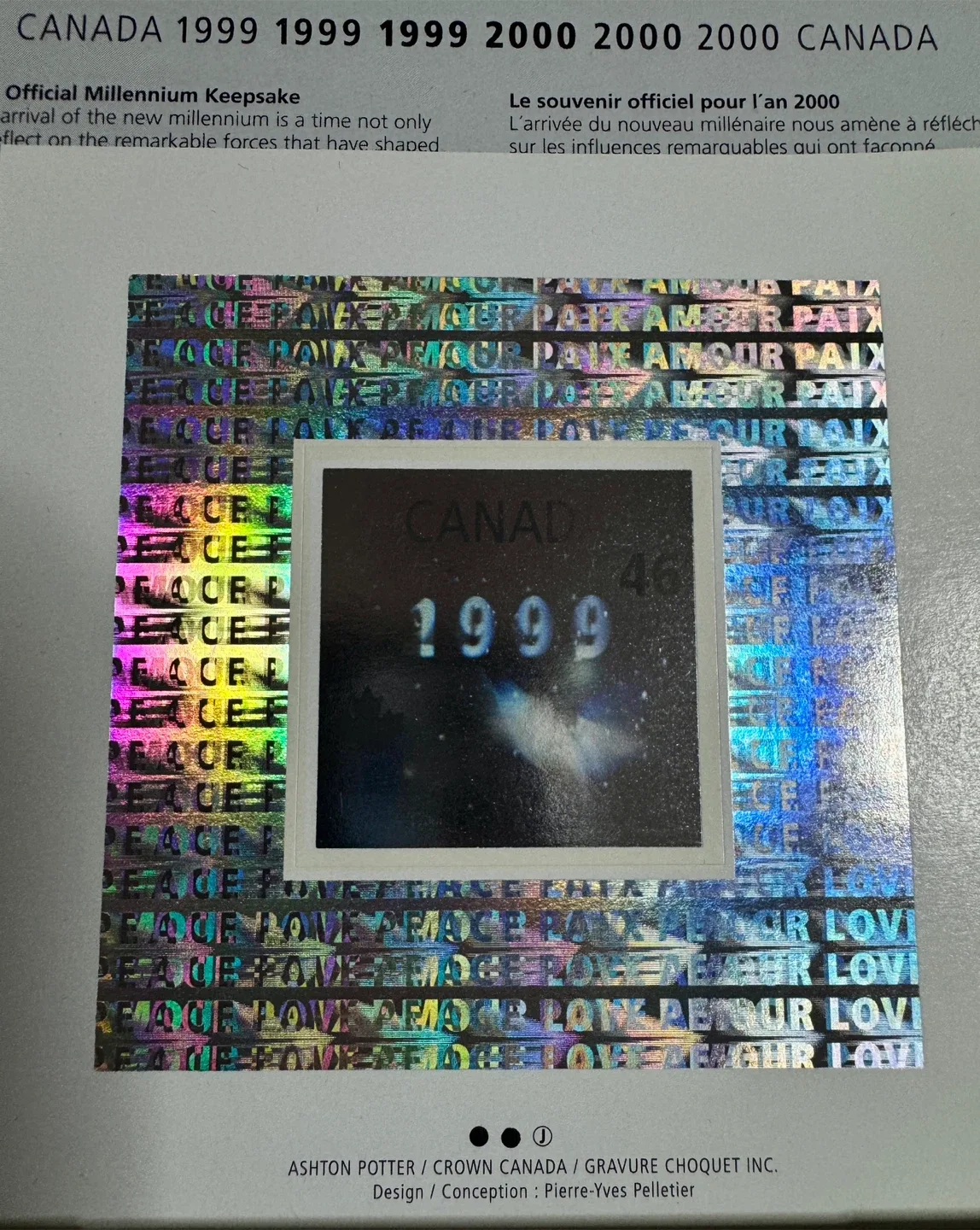 Canada Post Millennium Keepsake token & Stamps image indicator(2)