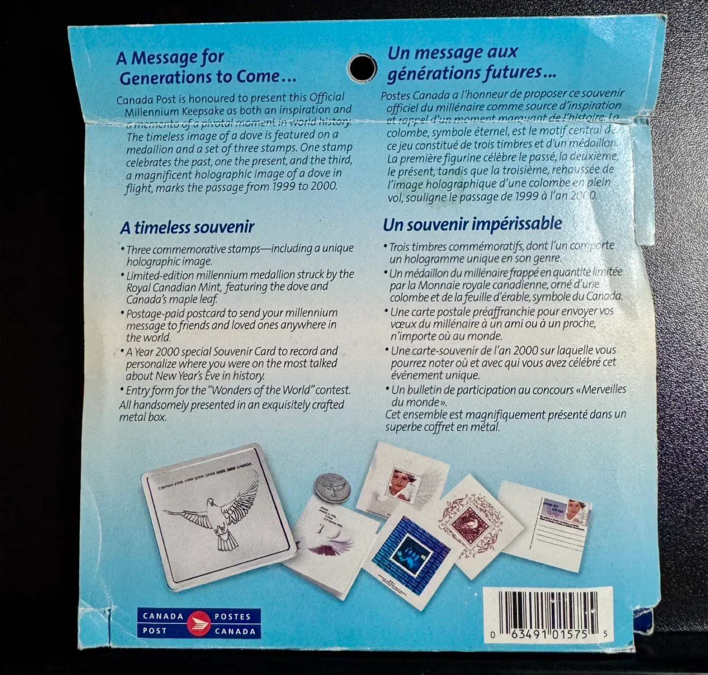 Canada Post Millennium Keepsake token & Stamps image indicator(4)