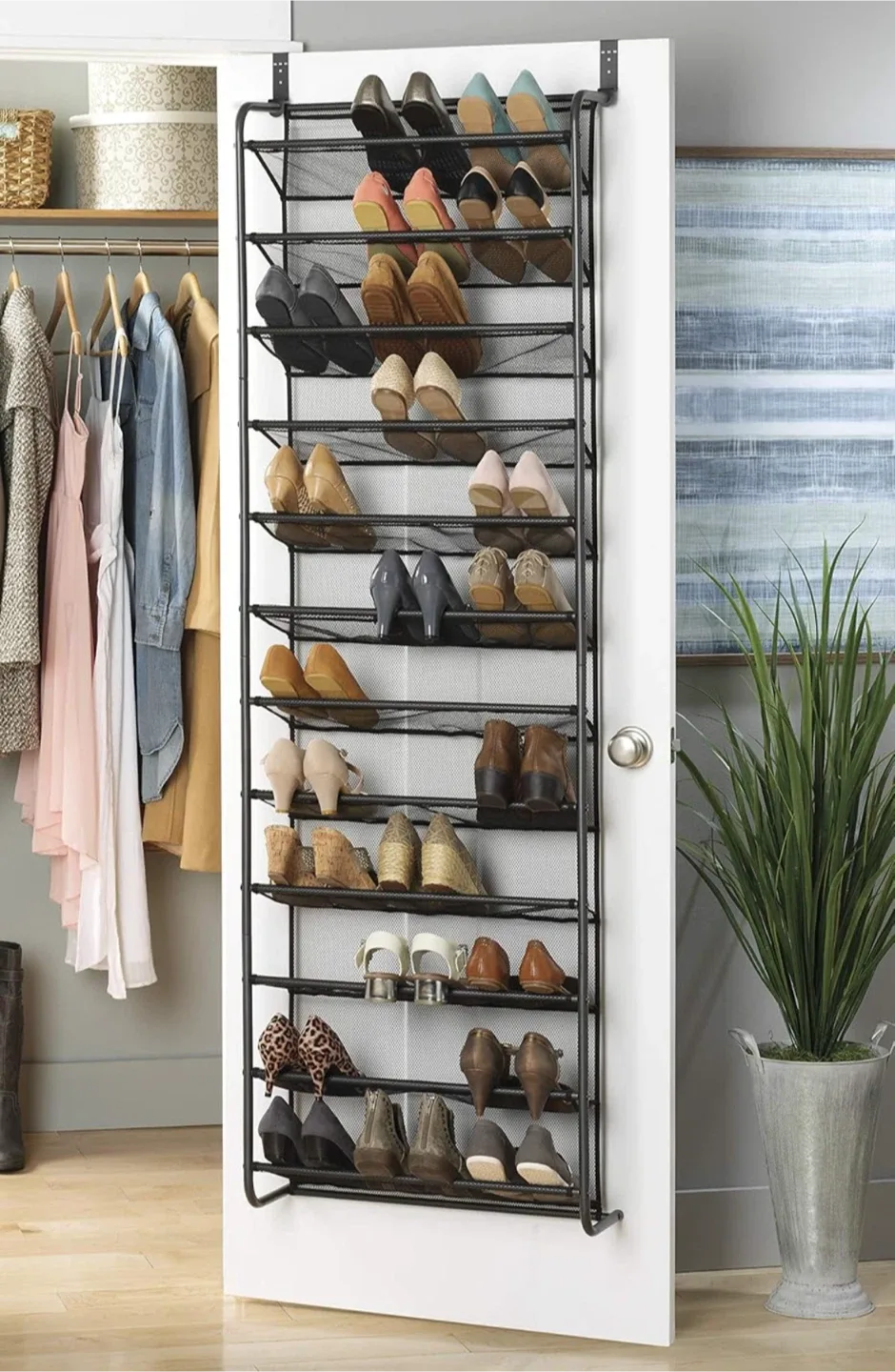 Tall Black Shoe Rack thumbnail