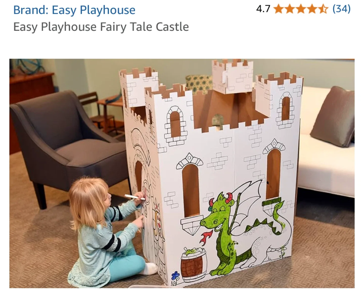 Easy Playhouse Fairy Tale Castle - Colouring Fun! image indicator(5)
