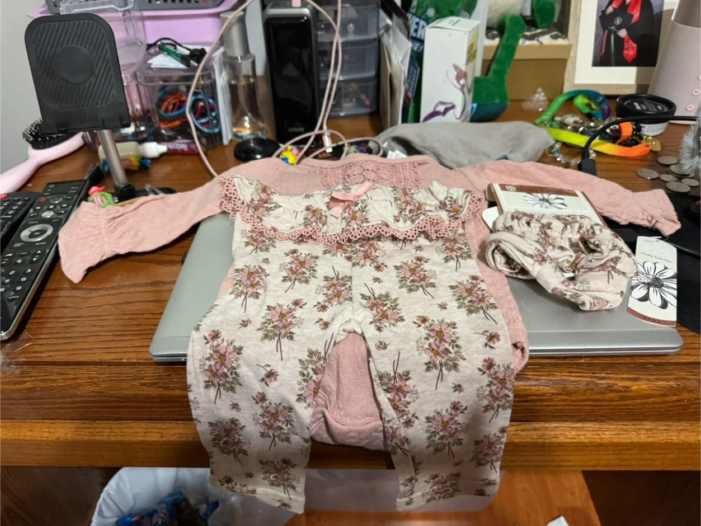 Floral Baby Romper & Headband Set thumbnail