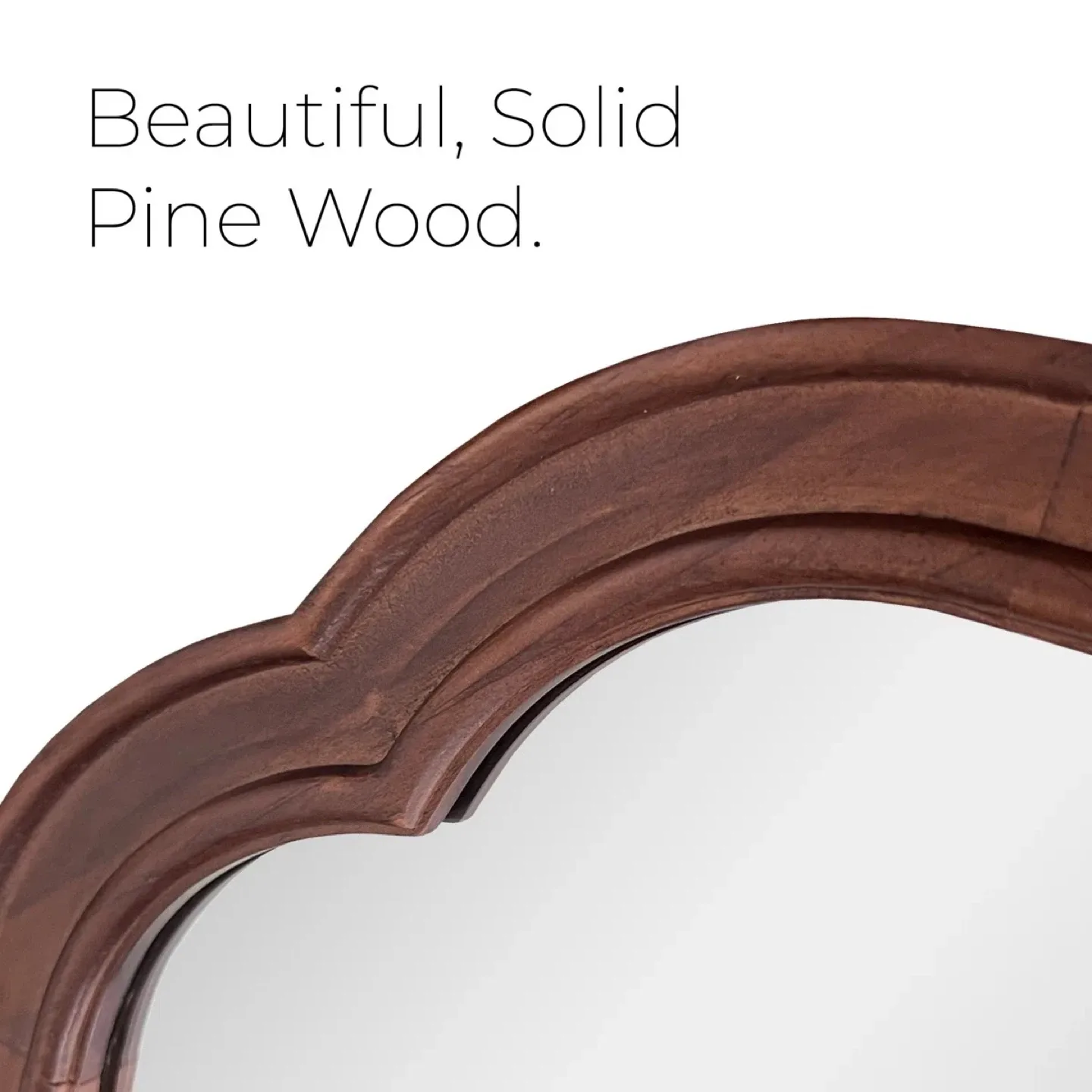 Wood Framed Safety Tempered Glass Mirror image indicator(7)