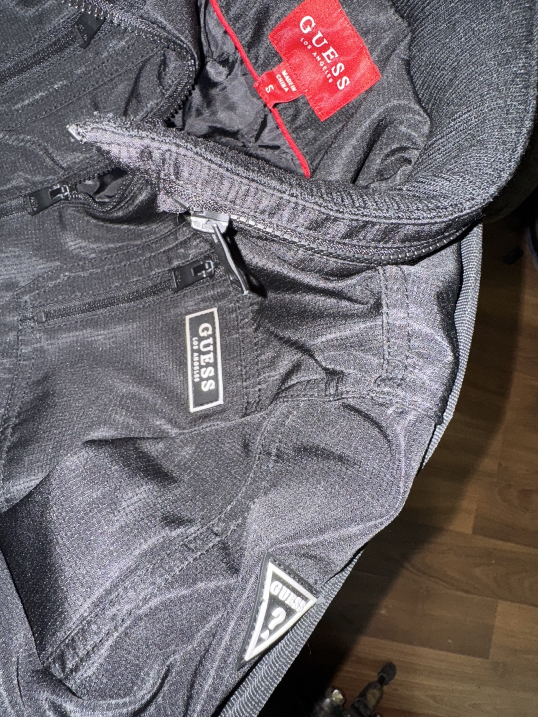 Kids Guess Black Bomber Jacket - Size 5 - photo 2