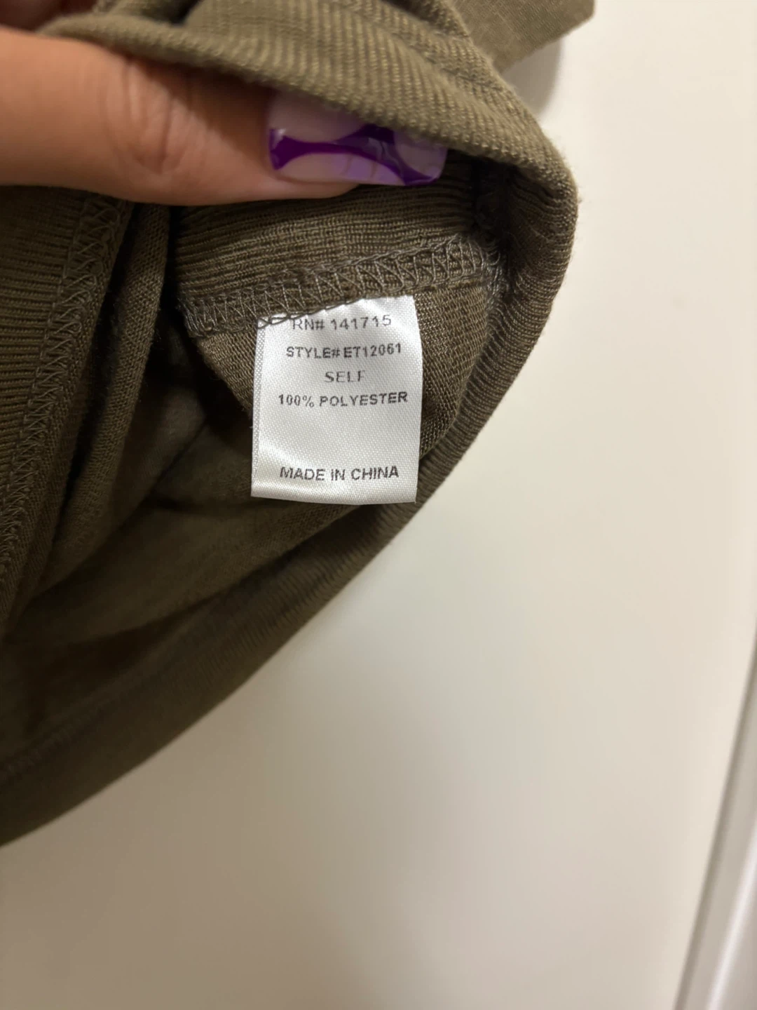 Fashion Nova Olive Green Crop Top - Size Small - photo 3