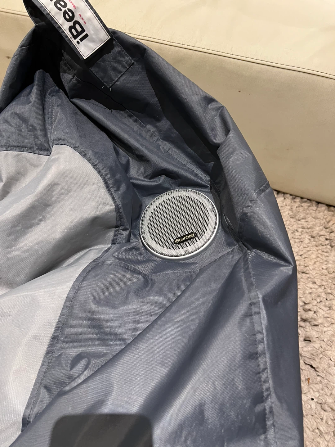 iBeaniBag Bean Bag Chair - Grey - photo 3