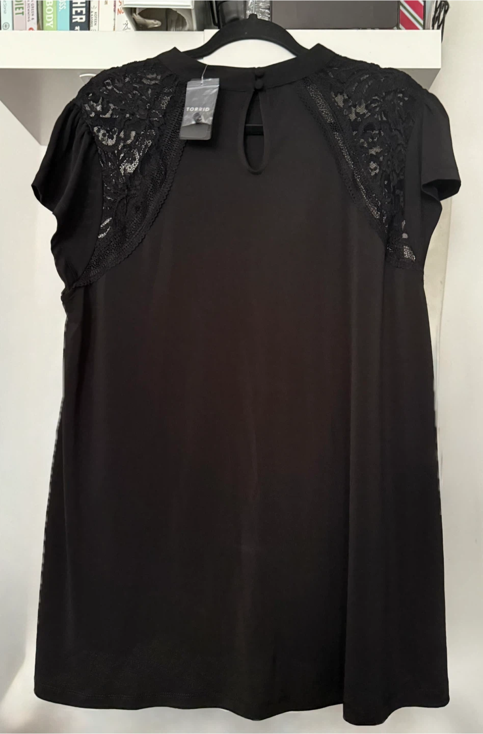 Torrid 3X Black Lace Mock Neck Top – NWT - photo 3