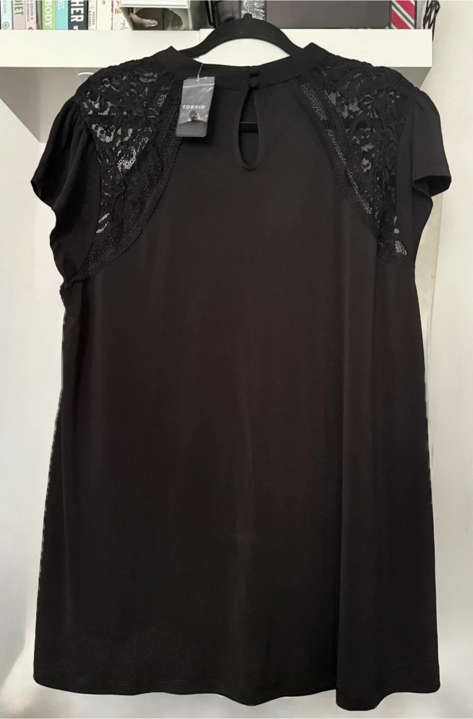 Torrid 3X Black Lace Mock Neck Top – NWT image indicator(3)
