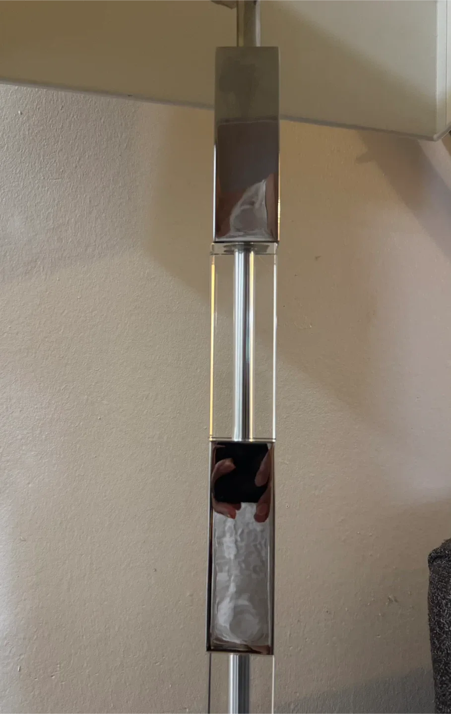 🥕Modern Chrome & Acrylic Block Floor Lamp image indicator(3)