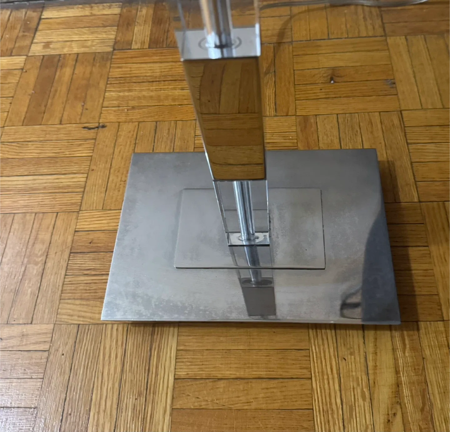 🥕Modern Chrome & Acrylic Block Floor Lamp image indicator(4)