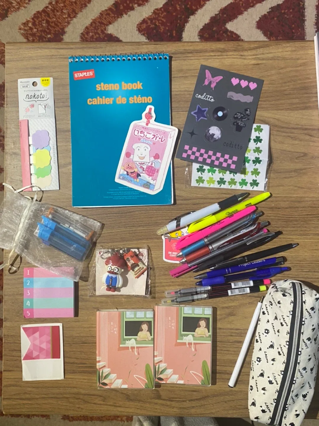 Stationery Bundle: Notebook, Pens, Stickers thumbnail