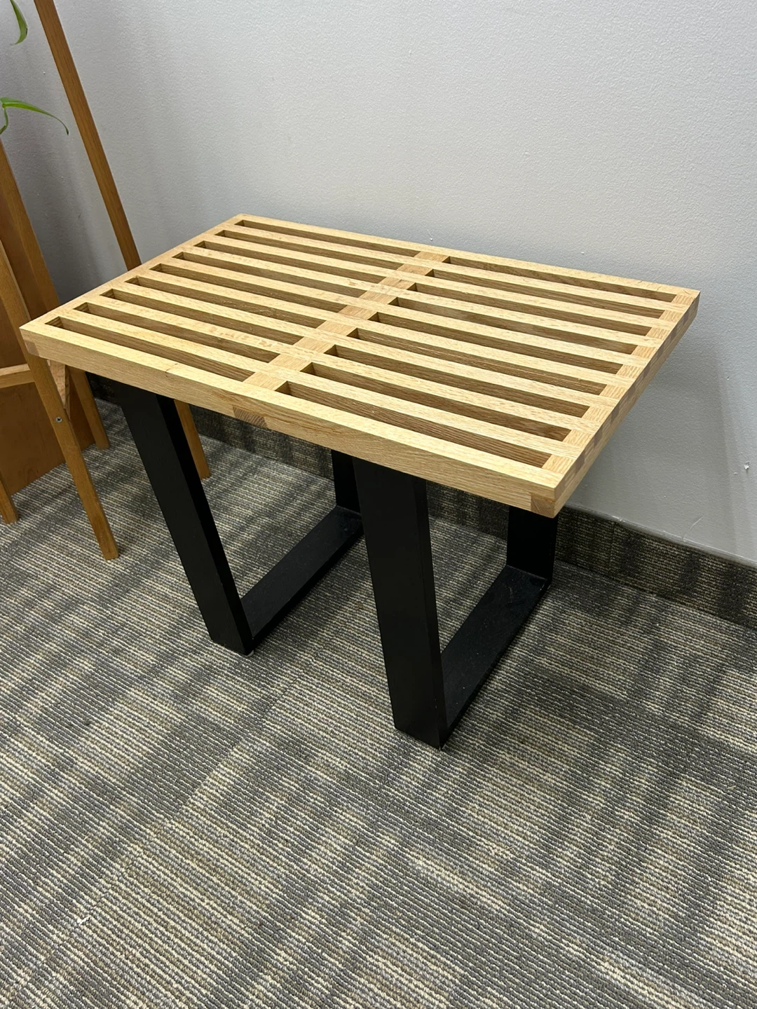 Wood and Black Accent Table - photo 2