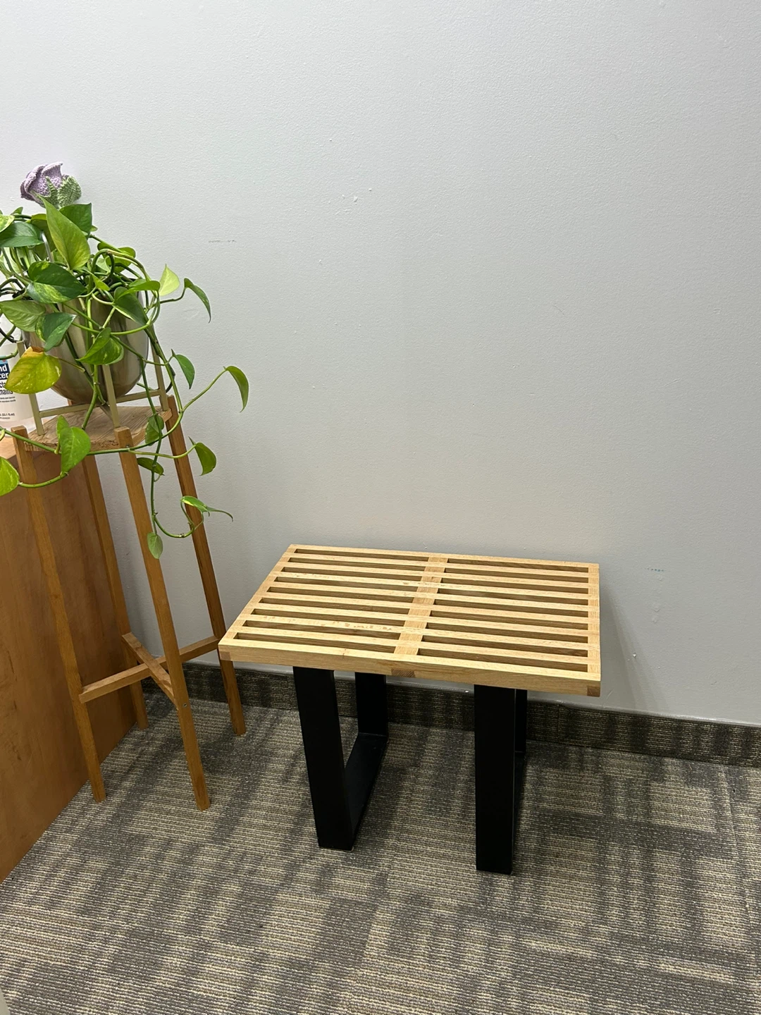 Wood and Black Accent Table - photo 3