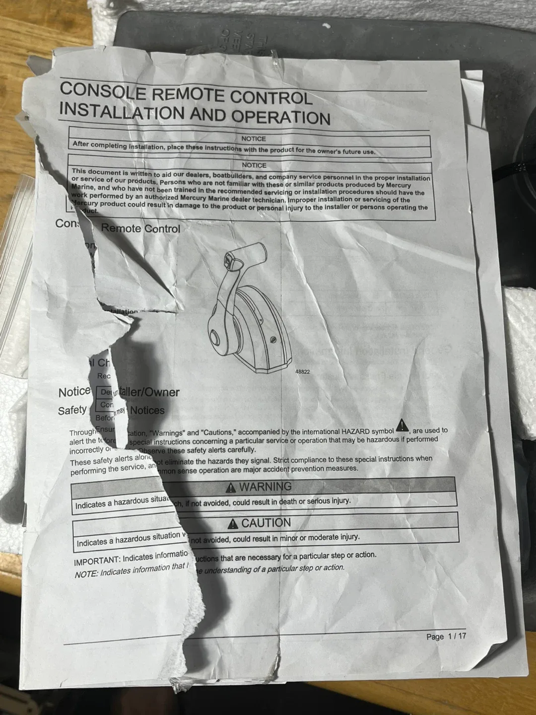 Mercury Mariner Force Mercury MerCruiser Remote Control image indicator(3)