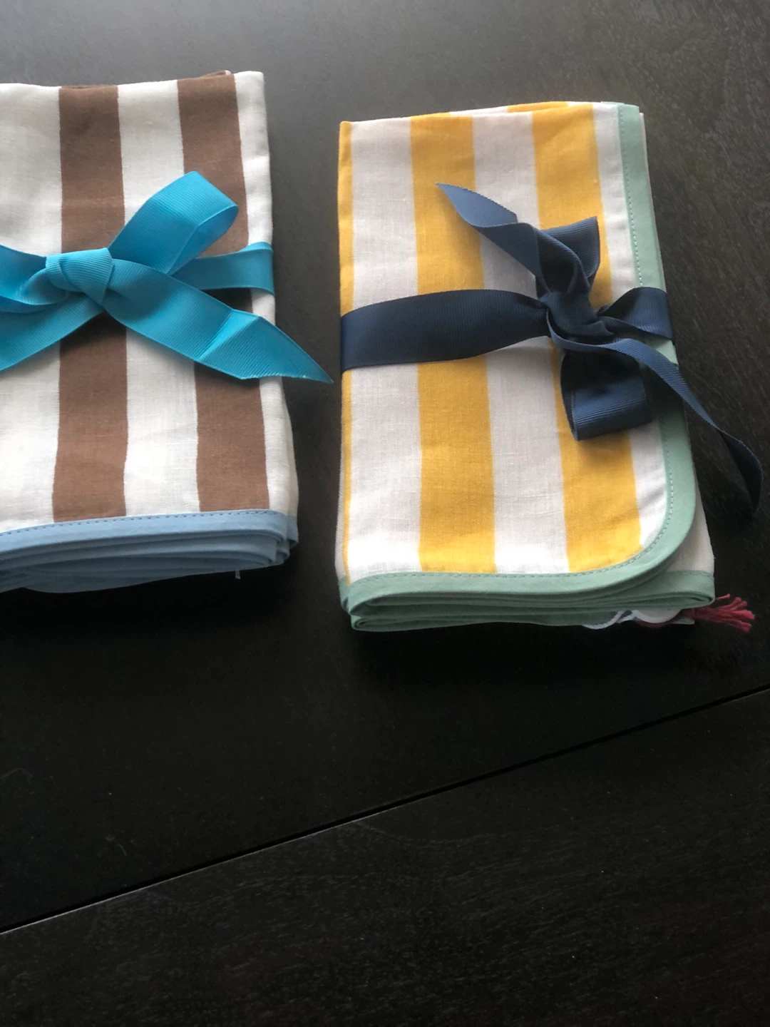 Striped Linen Napkins Set of 4