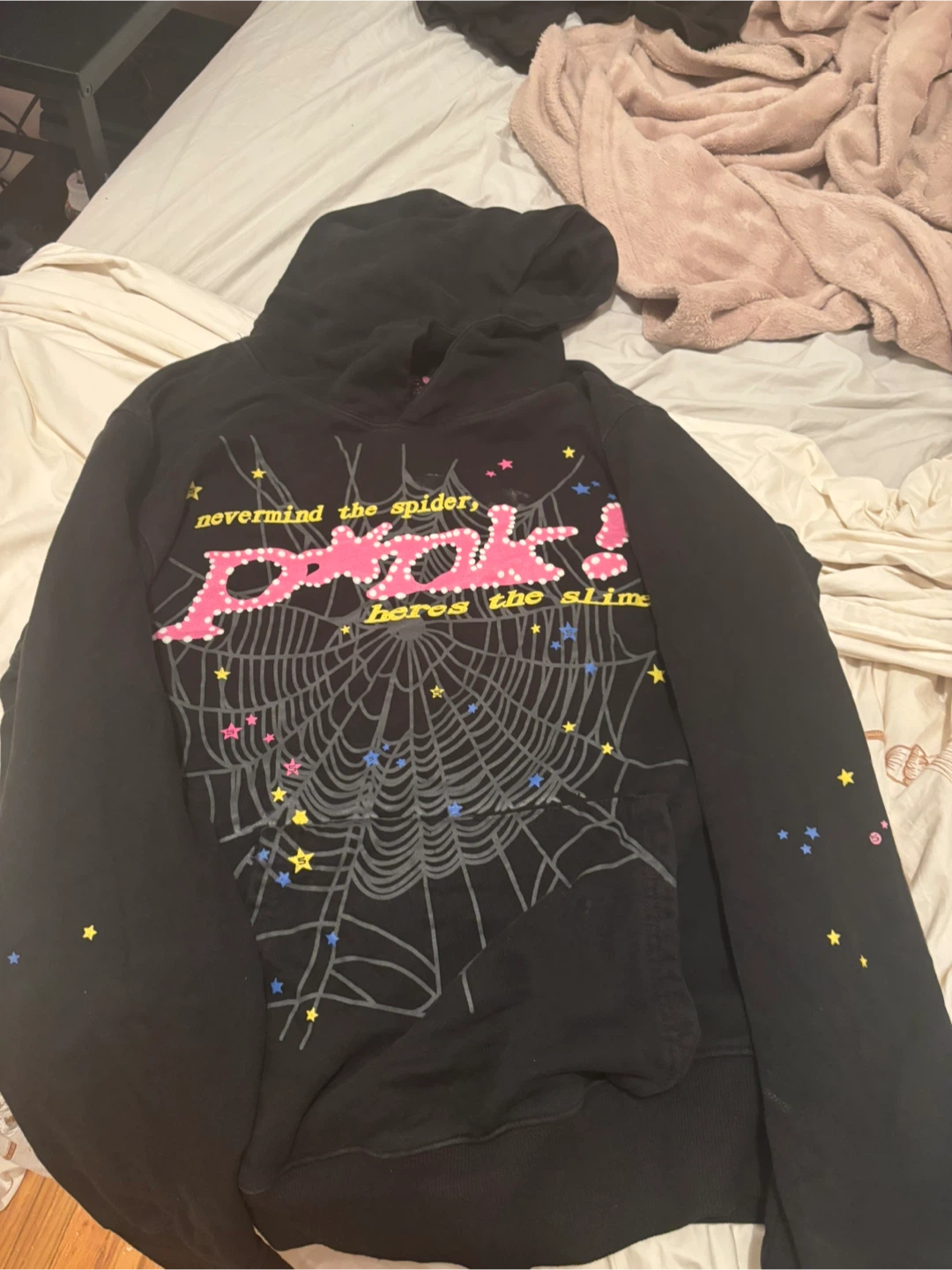 Sp5der Black Hoodie