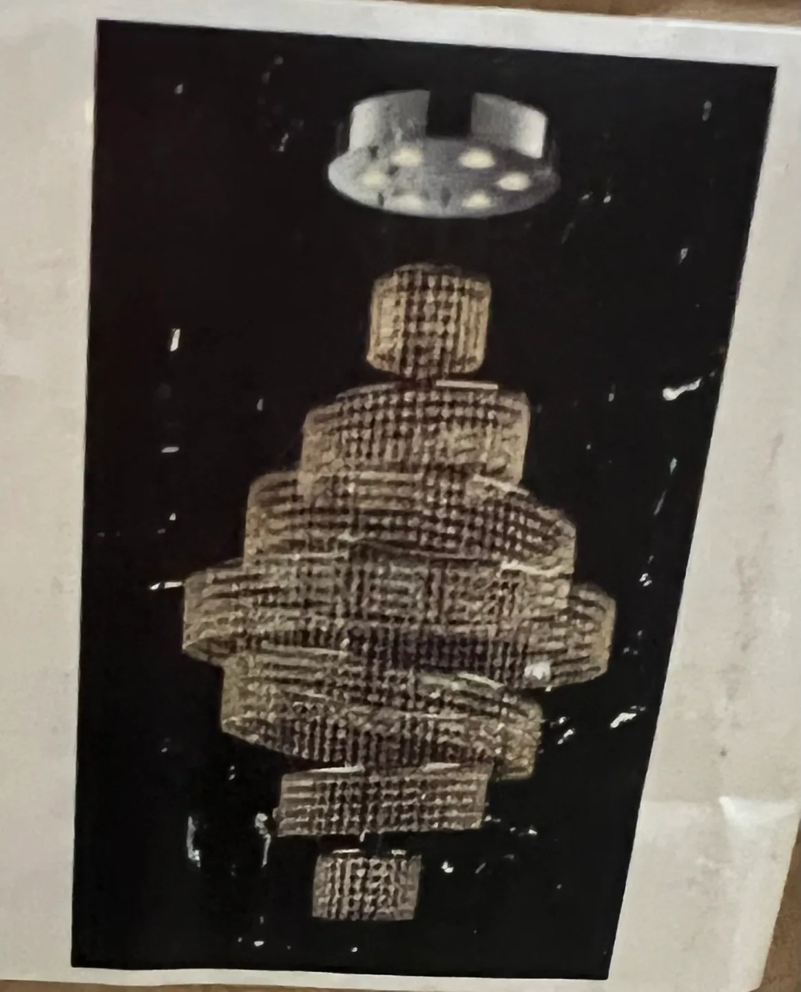 Tiered Crystal Chandelier (brand new pack) 5ft tall image indicator(4)