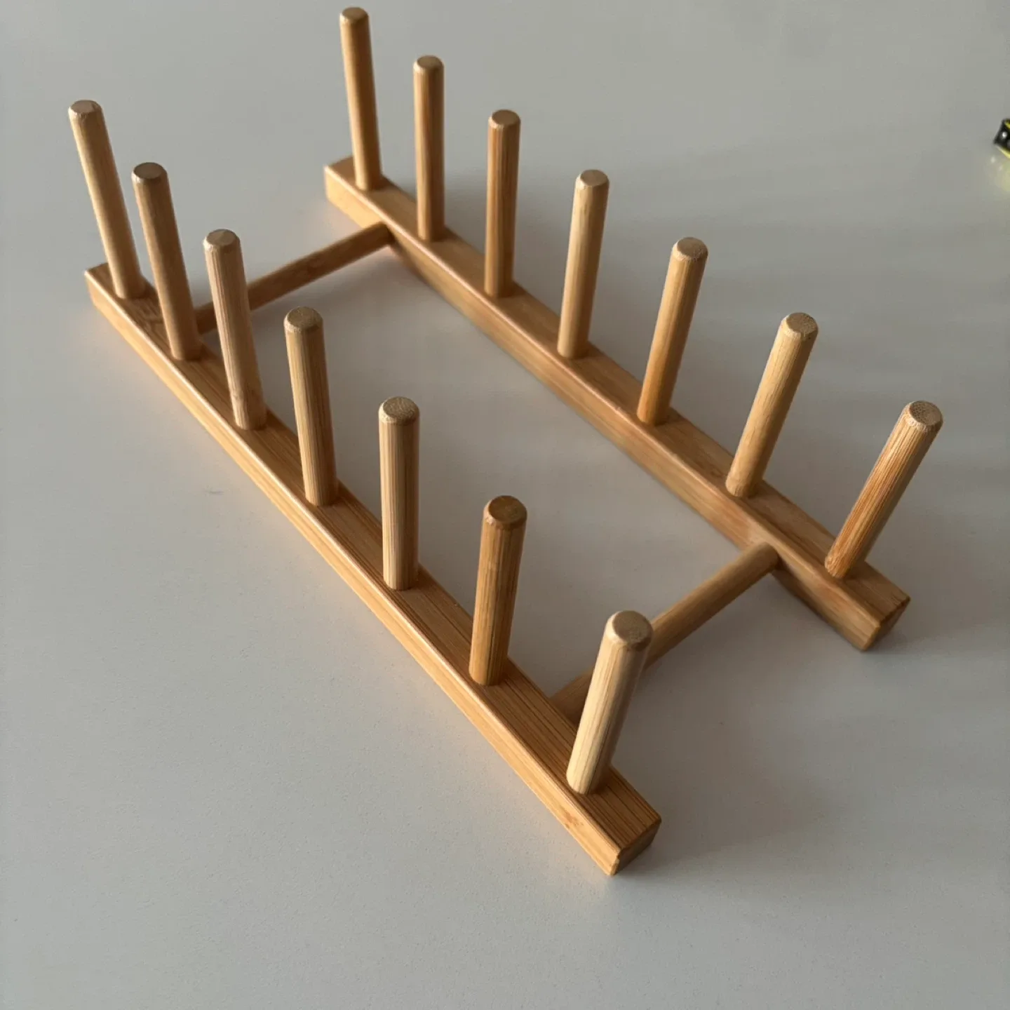 Wood Bamboo Rack Organizer for Kitchen Plates & Pot Lids thumbnail