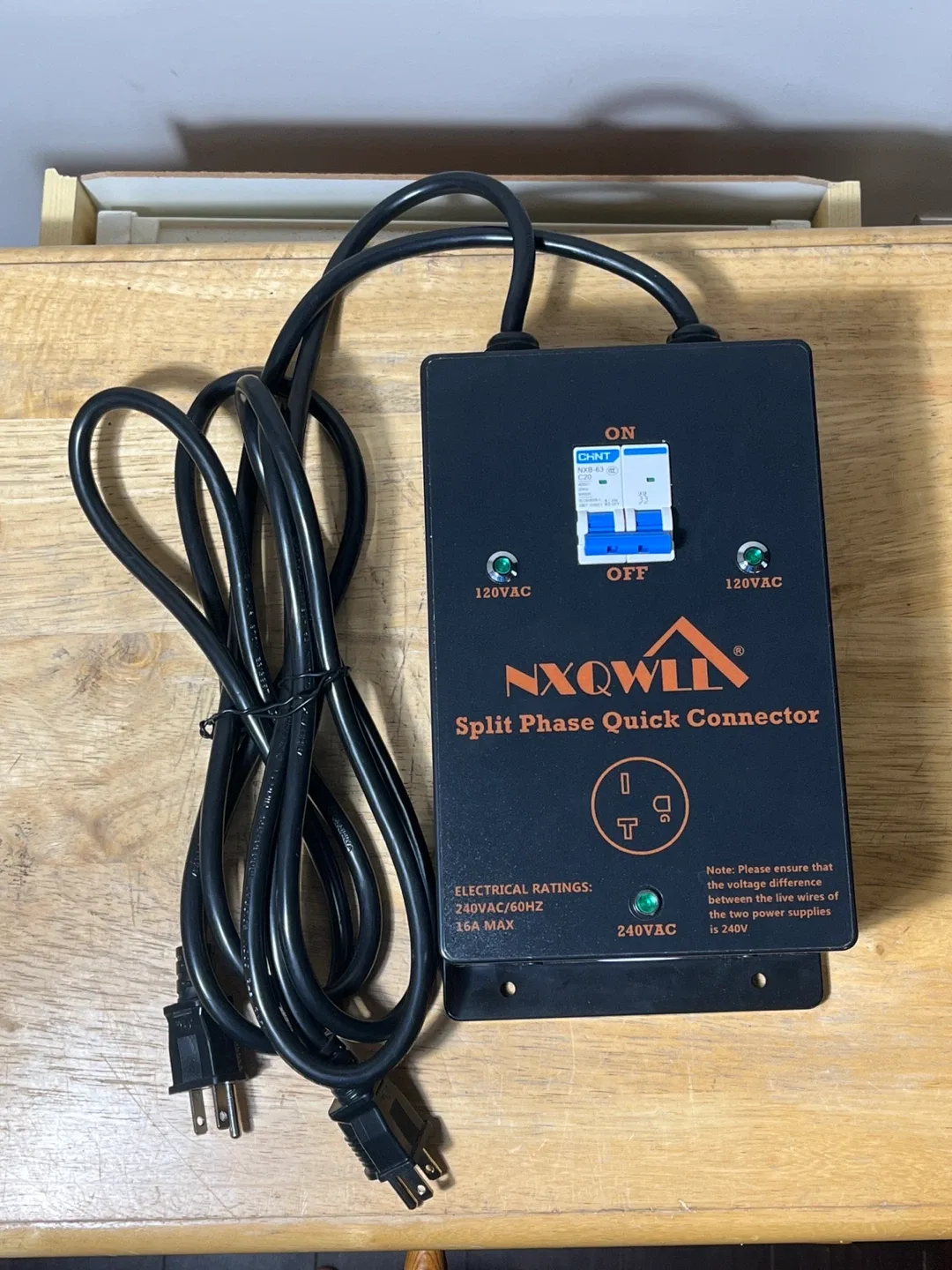 NXQWLL Split Phase Quick Connector 110V to 220V image indicator(4)