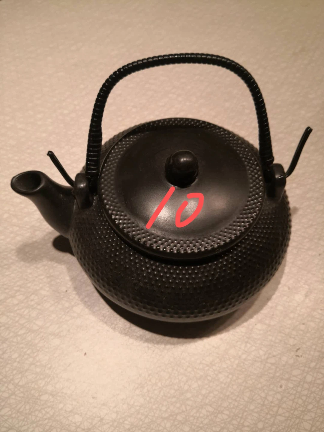 Black ceramic Teapot