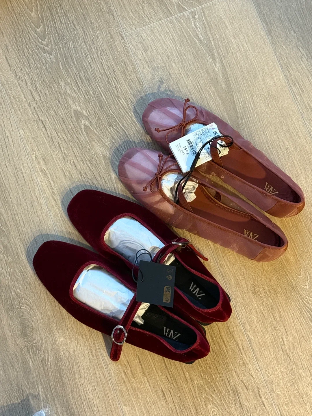 Zara Pretty Ballet Flats - Size 37 thumbnail