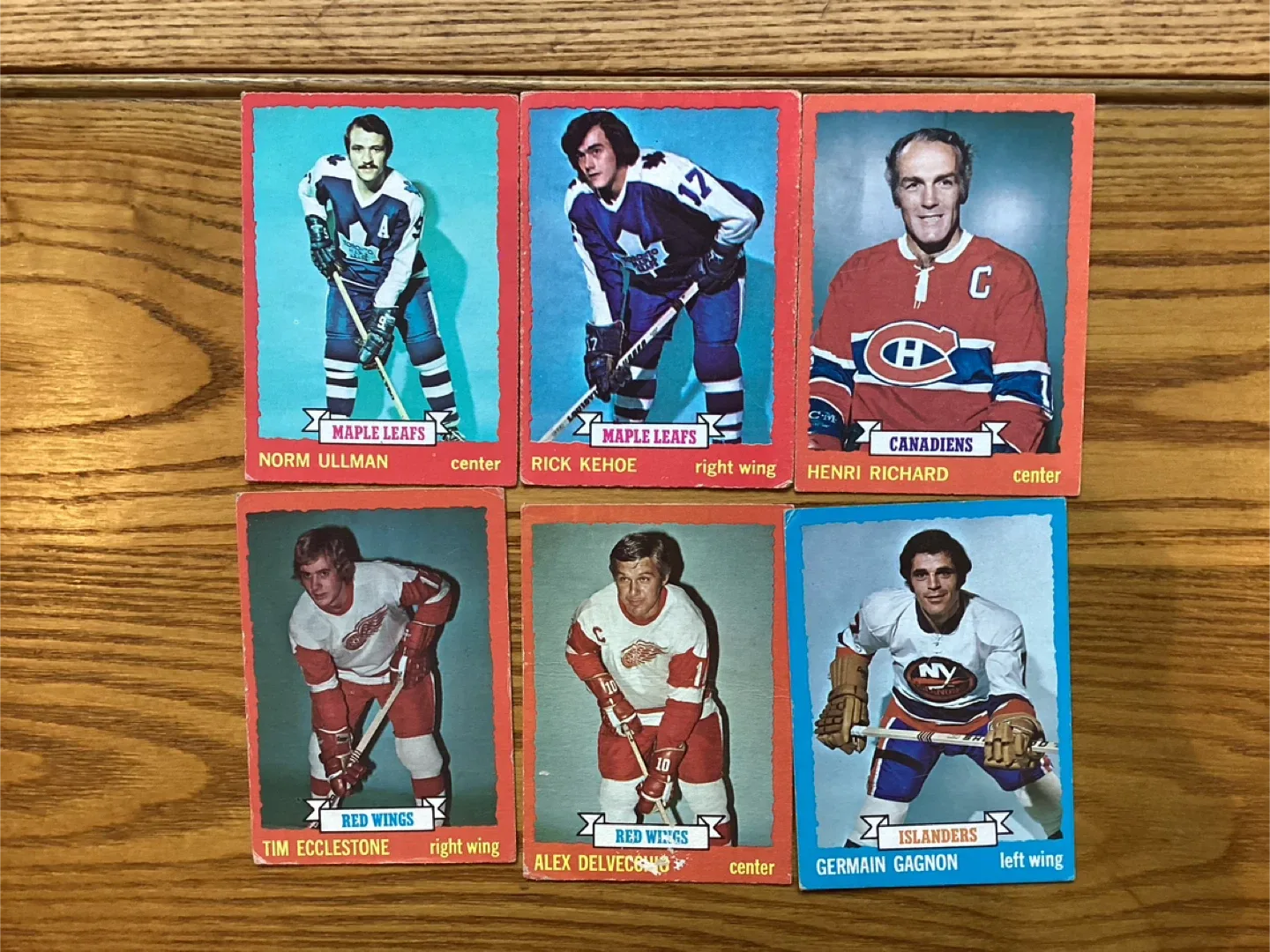 6. 1973 NHL Cards #’s 27, 60, 87, 124, 141 & 178 ! thumbnail