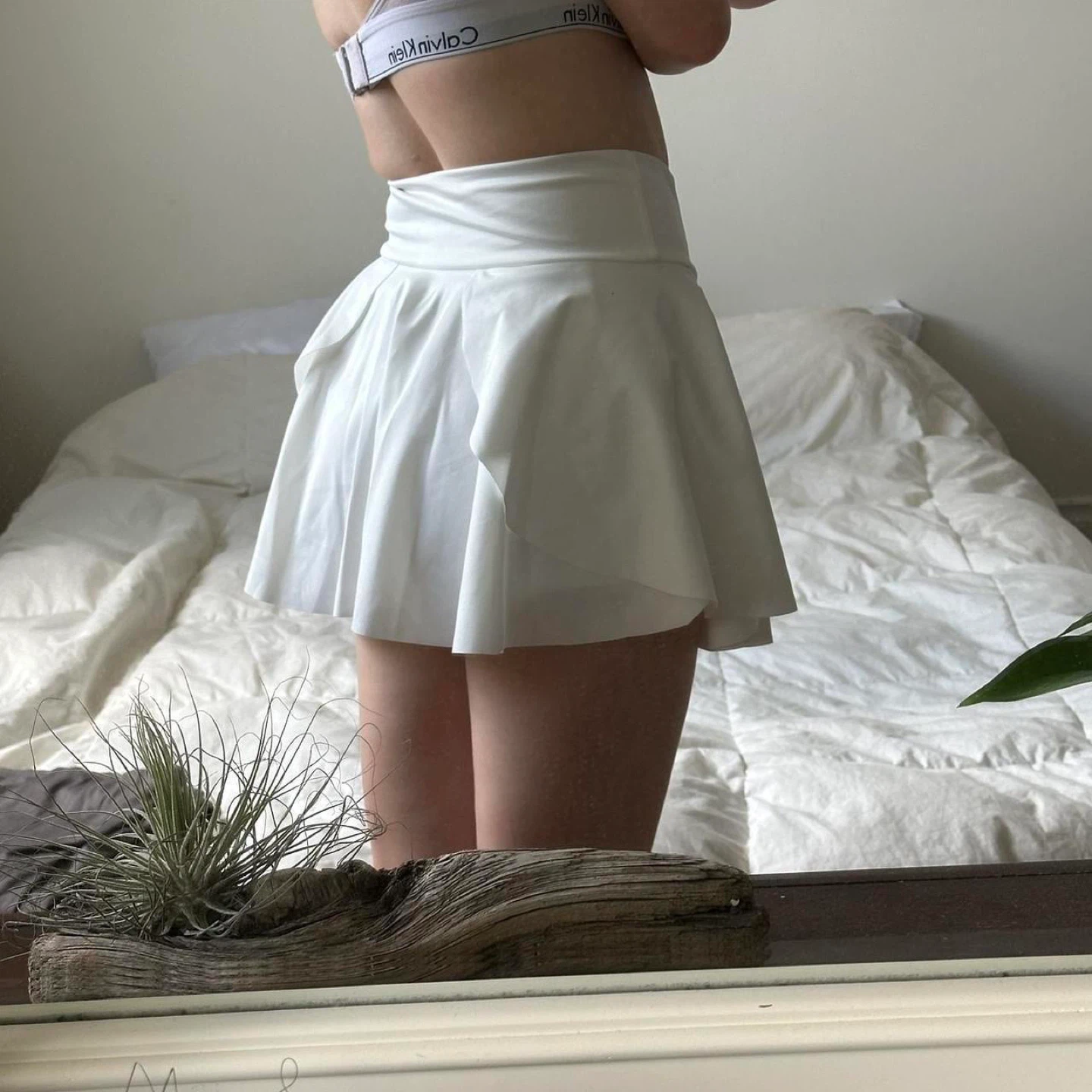 White golf skirt with built-in shorts - photo 4