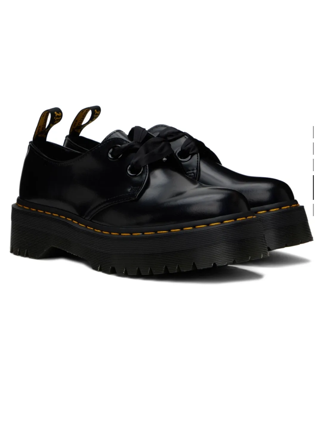 Dr. Martens Black Holly Leather Platform Derbys image indicator(5)