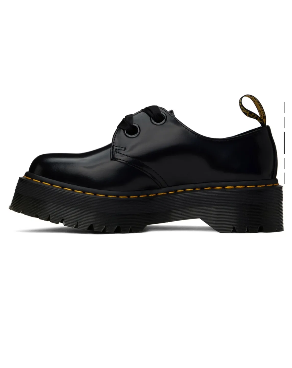 Dr. Martens Black Holly Leather Platform Derbys image indicator(4)